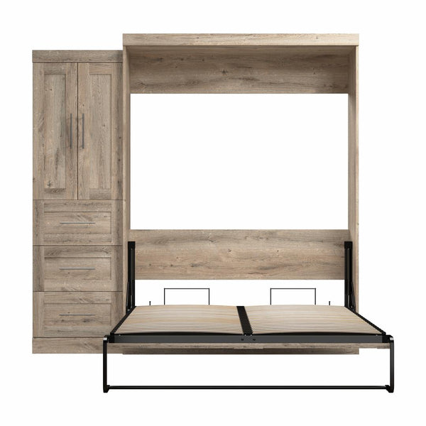 Queen Murphy Bed with Closet Storage Cabinet (89W)