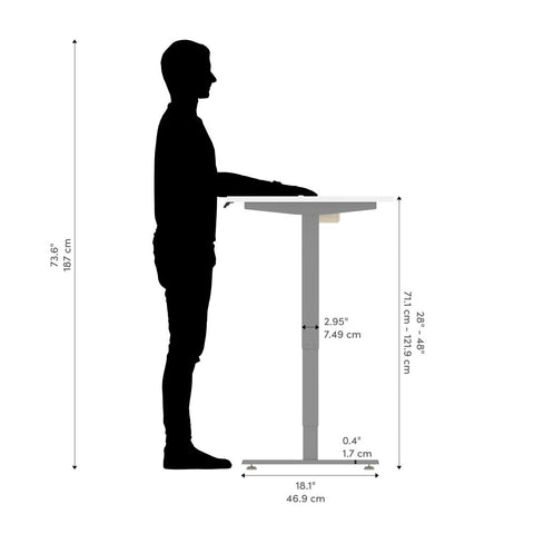 Bureau assis-debout électrique 60L x 30P