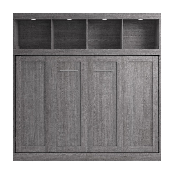 80W Full Horizontal Murphy Bed with Overhead Storage