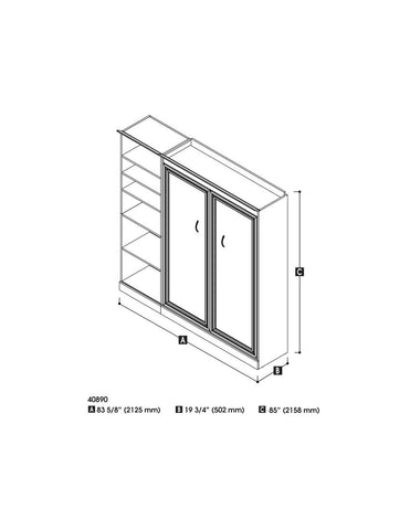 Full Murphy Bed and Closet Organizer (84W)