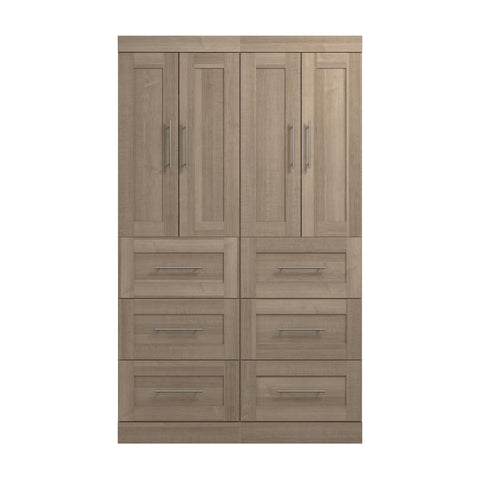 Contemporary Closet System with Doors & Drawers, 50W x 19D