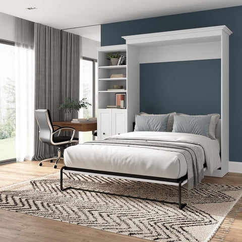 Queen Murphy Bed and Closet Organizer with Doors (92W)