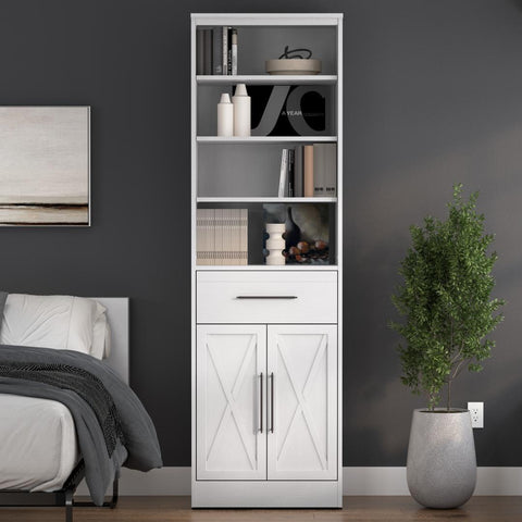 Organisateur de garde-robe avec tiroir et portes 25L