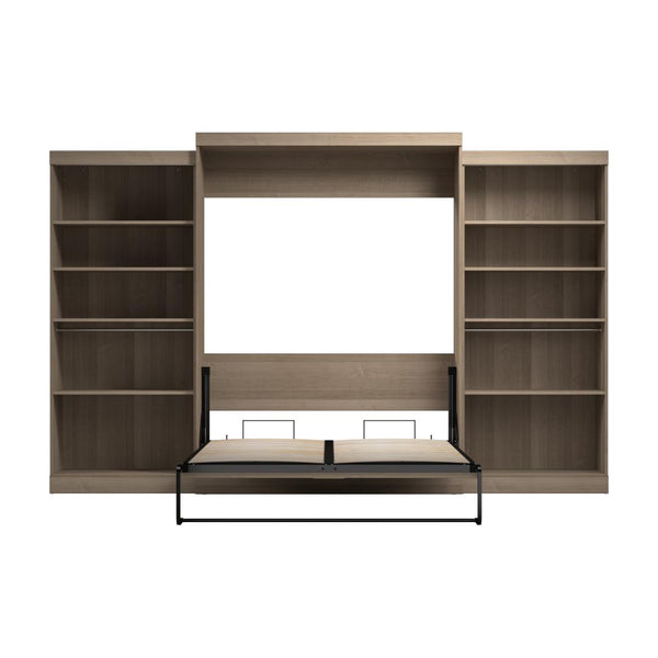 Grand lit escamotable avec 2 étagères (137L)
