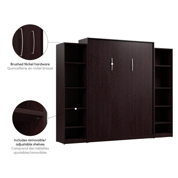Queen Murphy Bed with Closet Organizers (105W)