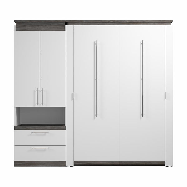 Full Murphy Bed with Storage Cabinet and Pull-Out Shelf (91W)