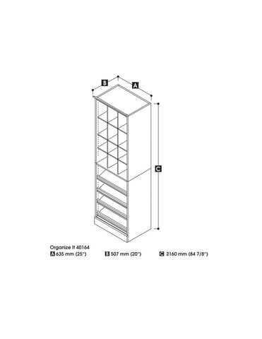 Organisateur de chaussures 25L