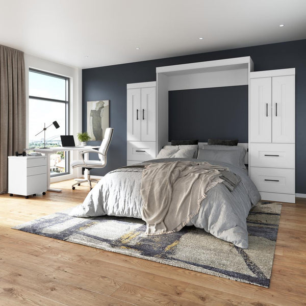 Queen Murphy Bed and Wardrobes (115W)