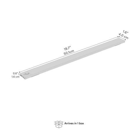 Lampe DEL à détecteur de mouvement avec gradateur et câble USB-C 20 po