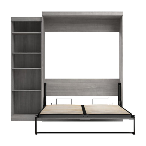 Queen Murphy Bed with Shelving Unit (90W)