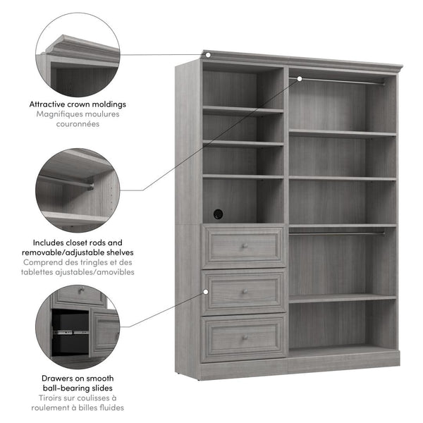 Système de rangement de garde-robe 61L