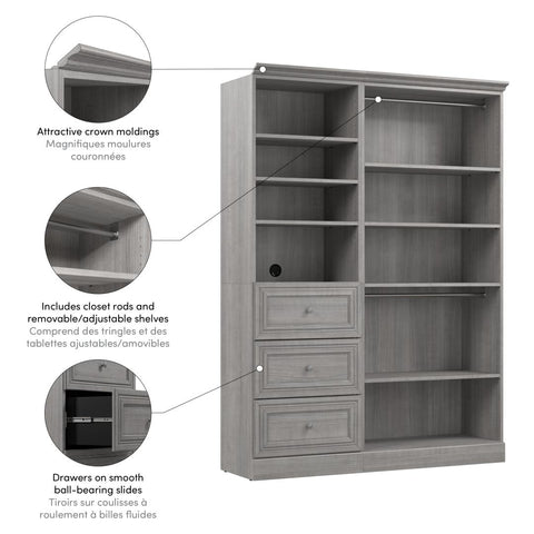 Système de rangement de garde-robe 61L