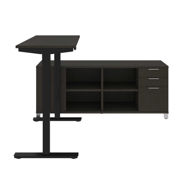 Bureau assis-debout en L 72L