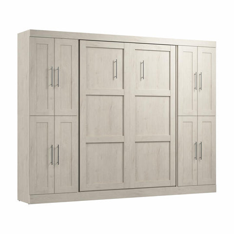 Full Murphy Bed with Storage Cabinets (109W)
