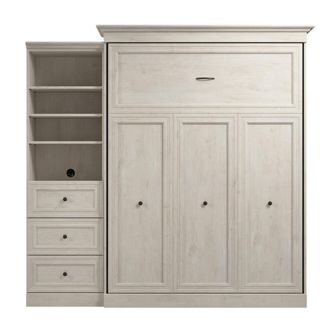 Queen Murphy Bed and Closet Organizer with Drawers (92W)