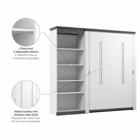 Full Murphy Bed with Shelves (91W)