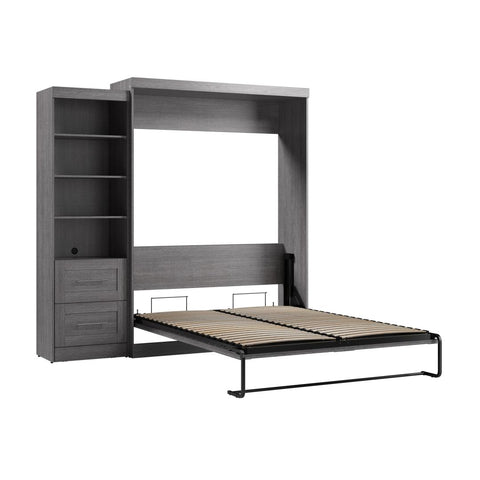 90W Queen Size Murphy Bed with Pull-Out Desk