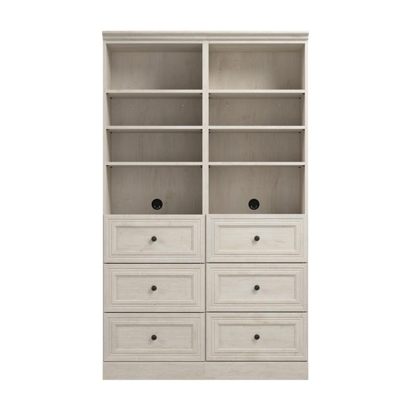 Traditional Closet System with Shelves & Drawers, 50W x 20D