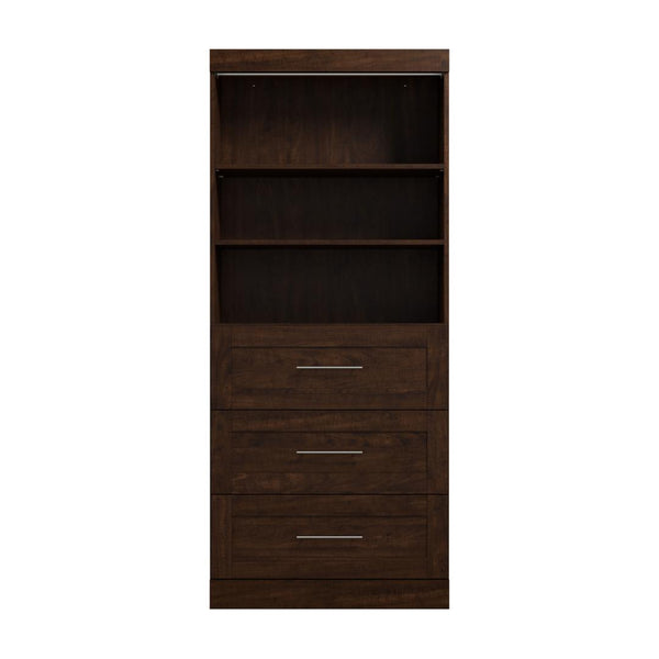 Contemporary Closet System with Drawers, 36W x 19D
