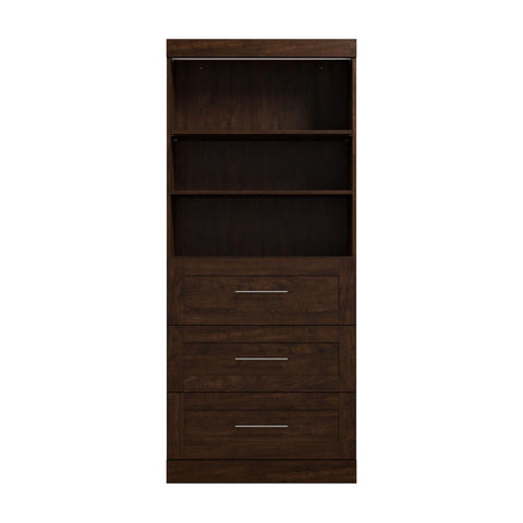 Contemporary Closet System with Drawers, 36W x 19D