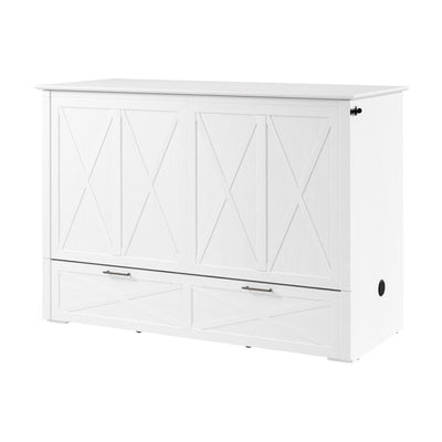 59W Full Murphy Cabinet Bed with Pullout Drawer