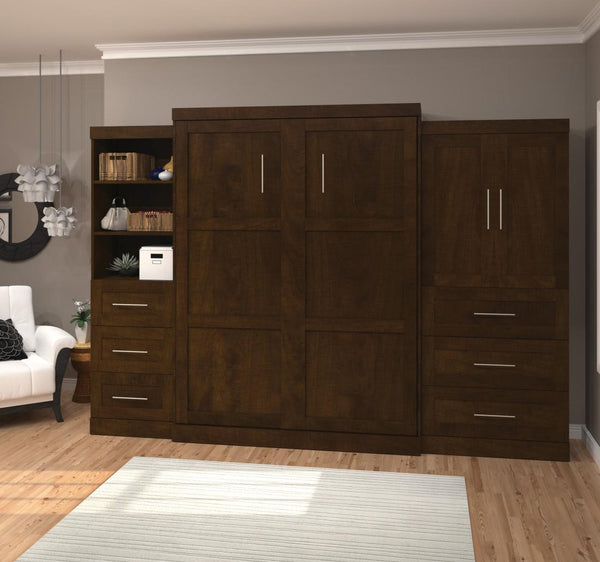 Grand lit escamotable avec rangement ouvert et fermé (126L)
