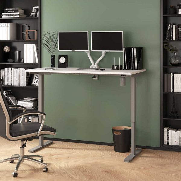 60W x 30D Standing Desk with Dual Monitor Arm
