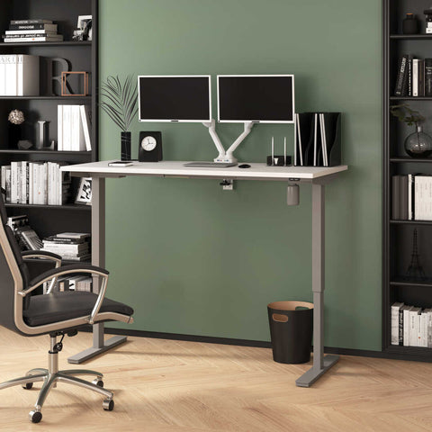 60W x 30D Standing Desk with Dual Monitor Arm
