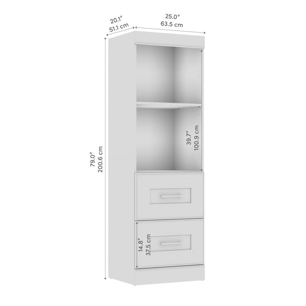 25W Closet Organizer with Drawers