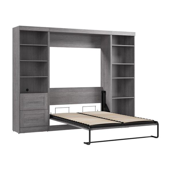 109W Full Size Murphy Bed with Pull-Out Desk and Storage
