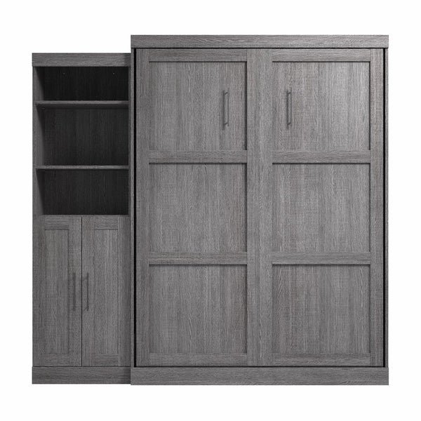 Queen Murphy Bed and Closet Organizer with Doors (90W)