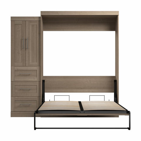 Queen Murphy Bed with Closet Storage Cabinet (89W)