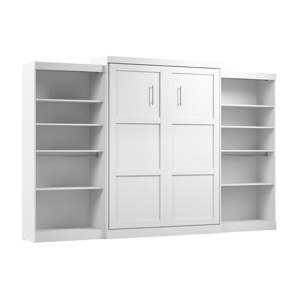 Grand lit escamotable avec 2 étagères (137L)