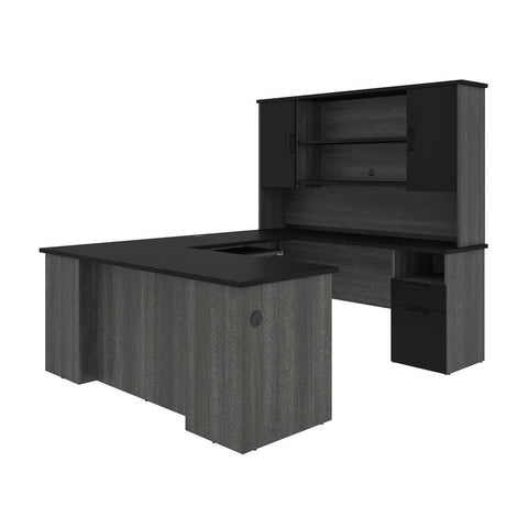 Bureau de direction en L ou en U avec huche