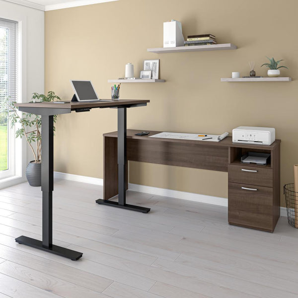 Bureau assis-debout électrique en L 72L