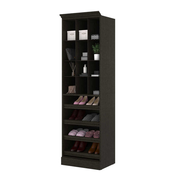 Traditional Closet System with Shoes Racks & Cubbies, 25W x 20D