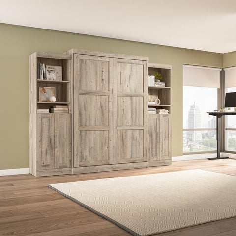 Grand lit escamotable avec organisateurs de garde-robe (115L)