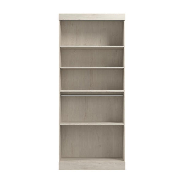 Contemporary Closet System with Shelves & Clothing Rods, 36W x 19D