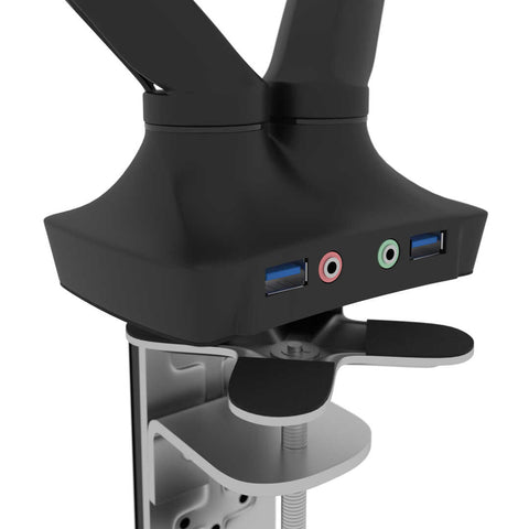 Dual Monitor Arm with Pistons