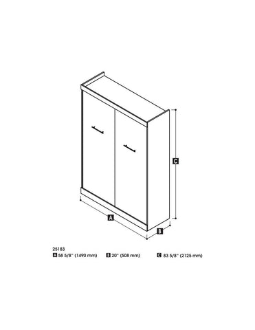 Lit escamotable double 59L