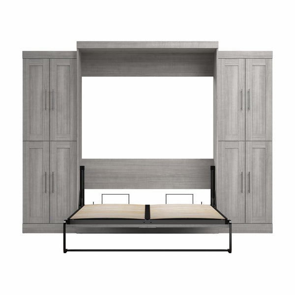 Grand lit escamotable avec armoires (115L)
