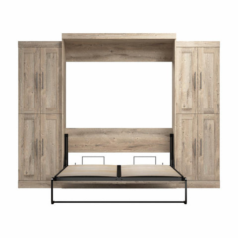 Grand lit escamotable avec armoires (115L)