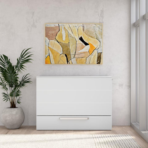 57W Full Murphy Cabinet Bed with Pullout Drawer