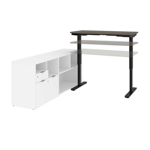 Bureau assis-debout en L 72L