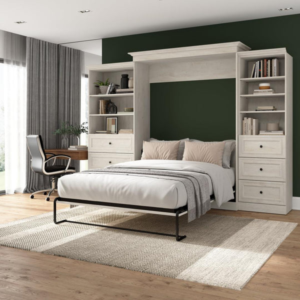 Queen Murphy Bed and Closet Organizers with Drawers (126W)