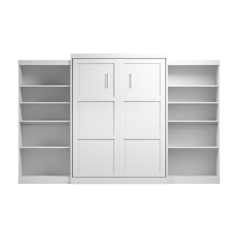 Queen Murphy Bed with 2 Shelving Units (137W)