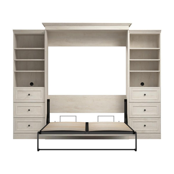 Grand lit escamotable et 2 organisateurs de garde-robe avec tiroirs (115L)