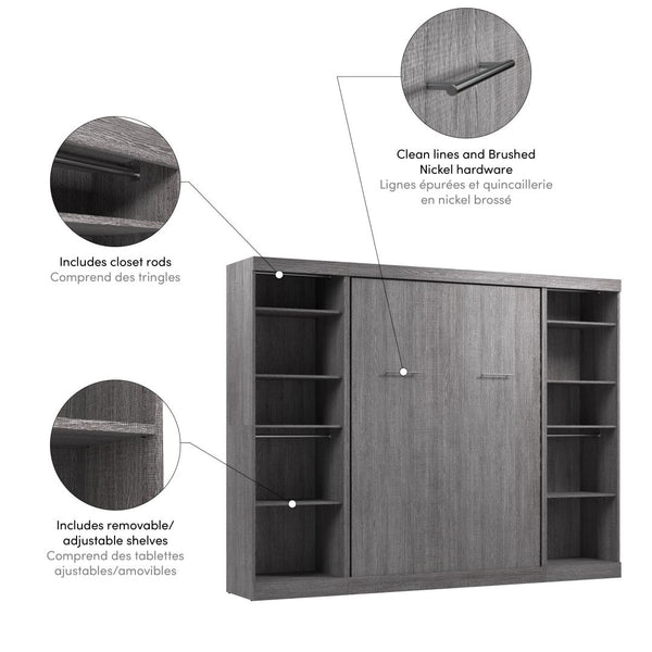Full Murphy Bed and 2 Closet Organizers (109W)