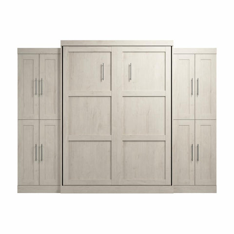 Grand lit escamotable avec armoires (115L)