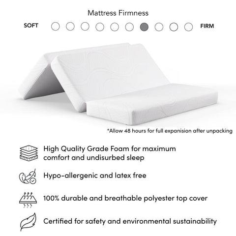 Grand lit armoire avec tiroir coulissant et matelas 65L